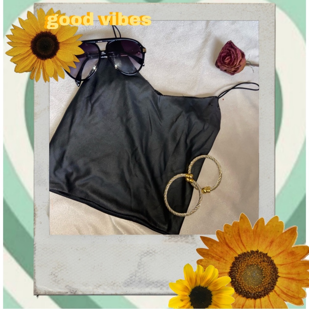 Black Mesh Tank Top